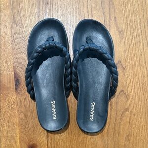Kaanas Midnight Braided Sandals